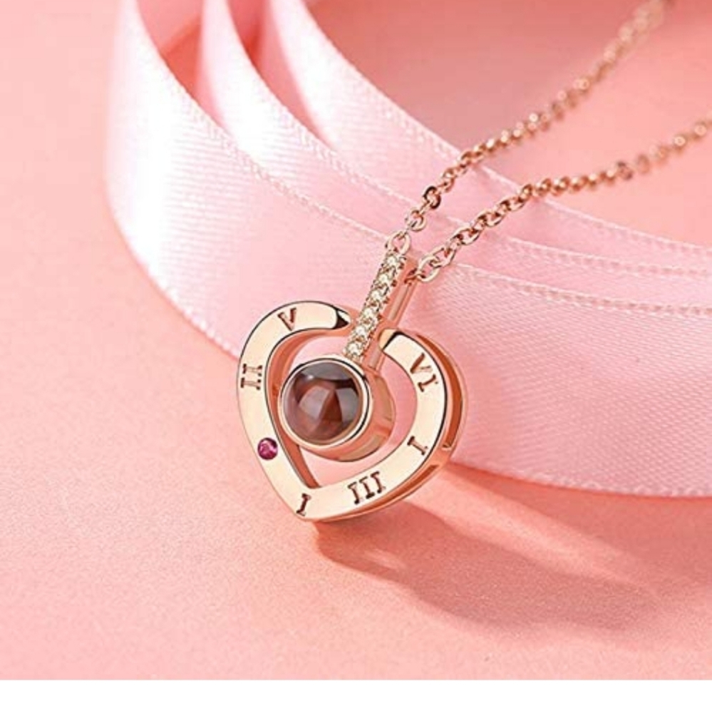 I Love You 100 Languages Heart Necklace